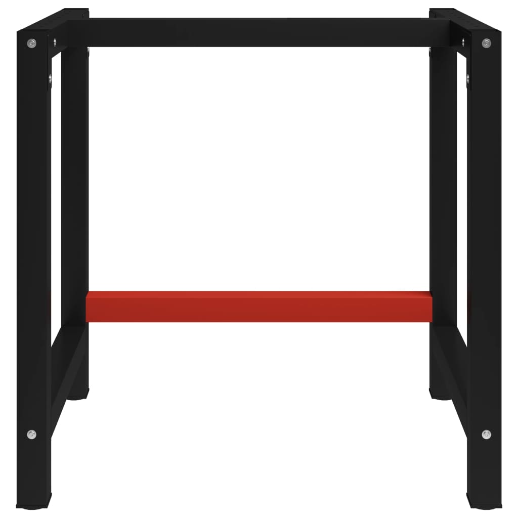 Werkbankframe 80x57x79 cm metaal zwart en rood Tafelpoten | Creëer jouw Trendy Thuis | Gratis bezorgd & Retour | Trendy.nl