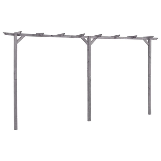 Pergola 400x40x205 cm geïmpregneerd grenenhout grijs Tuinbogen, latwerk & pergola's | Creëer jouw Trendy Thuis | Gratis bezorgd & Retour | Trendy.nl