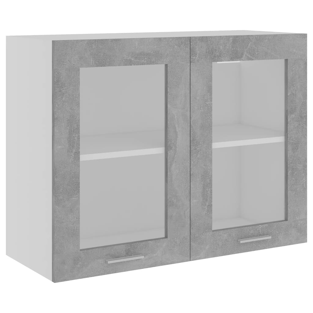 Hangkast 80x31x60 cm bewerkt hout betongrijs Keukenkasten | Creëer jouw Trendy Thuis | Gratis bezorgd & Retour | Trendy.nl