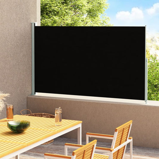 Tuinscherm uittrekbaar 220x300 cm zwart