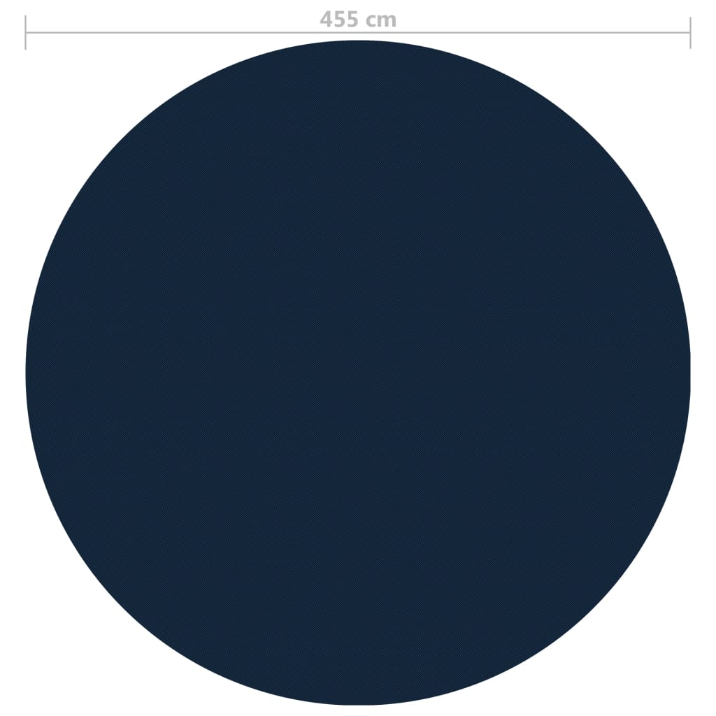 Zwembadfolie solar drijvend 455 cm PE zwart en blauw Zwembadhoezen & grondzeilen | Creëer jouw Trendy Thuis | Gratis bezorgd & Retour | Trendy.nl