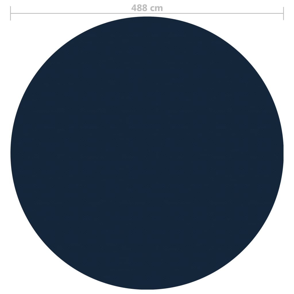 Zwembadfolie solar drijvend 488 cm PE zwart en blauw Zwembadhoezen & grondzeilen | Creëer jouw Trendy Thuis | Gratis bezorgd & Retour | Trendy.nl