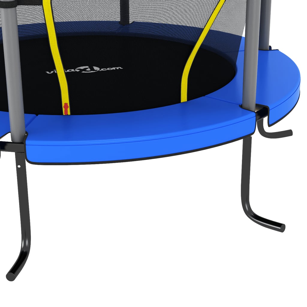 Trampoline met veiligheidsnet rond 140x160 cm blauw Trampolines | Creëer jouw Trendy Thuis | Gratis bezorgd & Retour | Trendy.nl