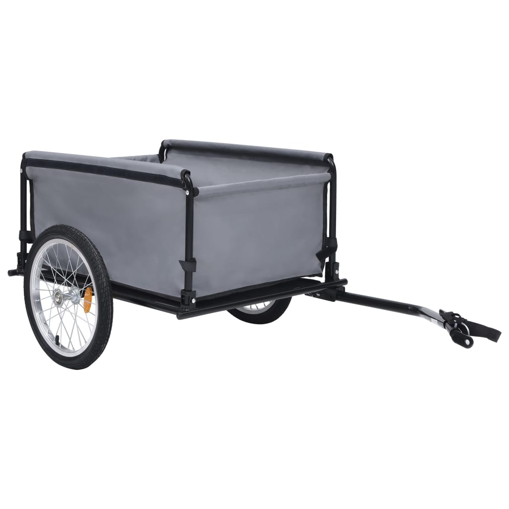 Fietstrailer 65 kg zwart en blauw