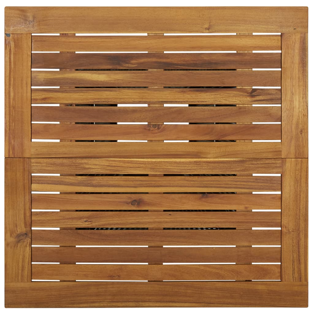 Bartafel 80x80x110 cm poly rattan en massief acaciahout grijs Tuintafels | Creëer jouw Trendy Thuis | Gratis bezorgd & Retour | Trendy.nl