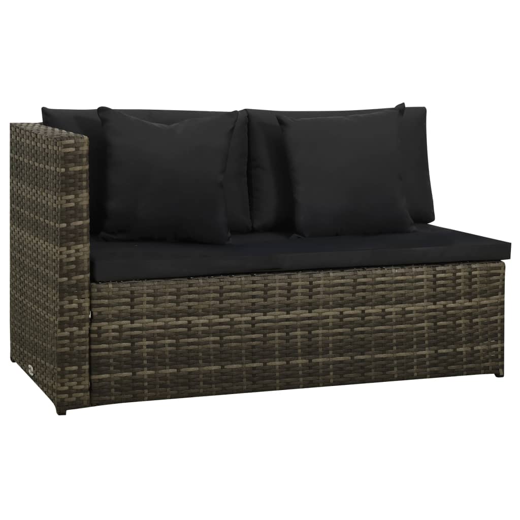 8-delige Loungeset met kussens poly rattan grijs Tuinsets | Creëer jouw Trendy Thuis | Gratis bezorgd & Retour | Trendy.nl