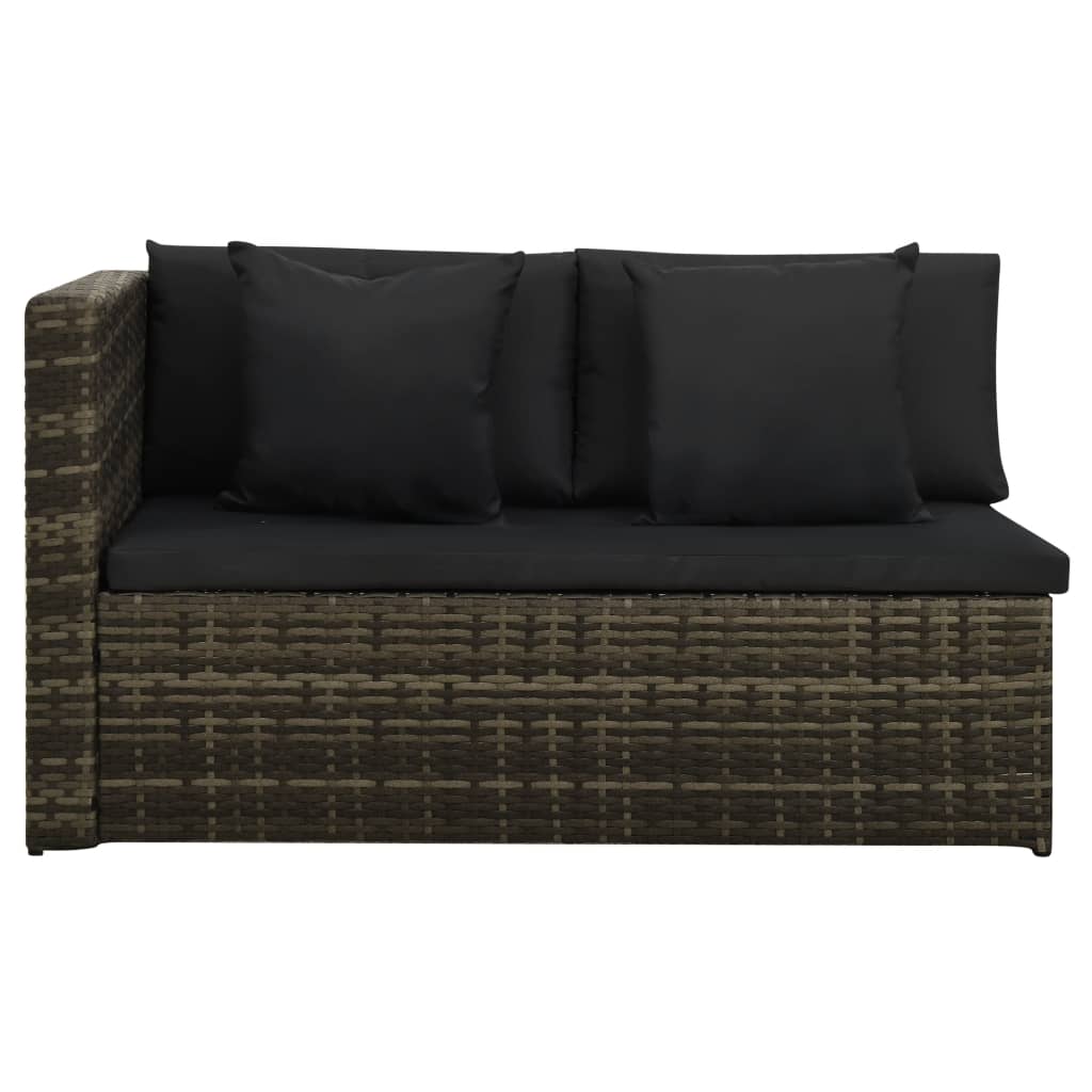 8-delige Loungeset met kussens poly rattan grijs Tuinsets | Creëer jouw Trendy Thuis | Gratis bezorgd & Retour | Trendy.nl