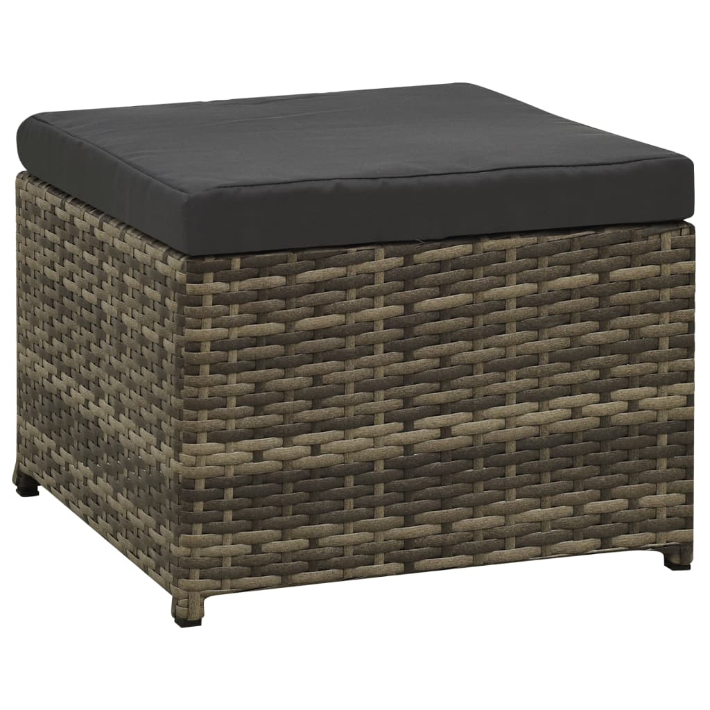 8-delige Loungeset met kussens poly rattan grijs Tuinsets | Creëer jouw Trendy Thuis | Gratis bezorgd & Retour | Trendy.nl