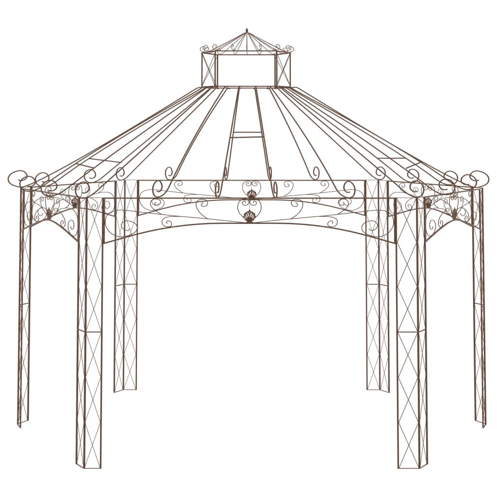 Tuinpaviljoen 558x350x408 cm ijzer antiekbruin Partytenten & prieëlen | Creëer jouw Trendy Thuis | Gratis bezorgd & Retour | Trendy.nl