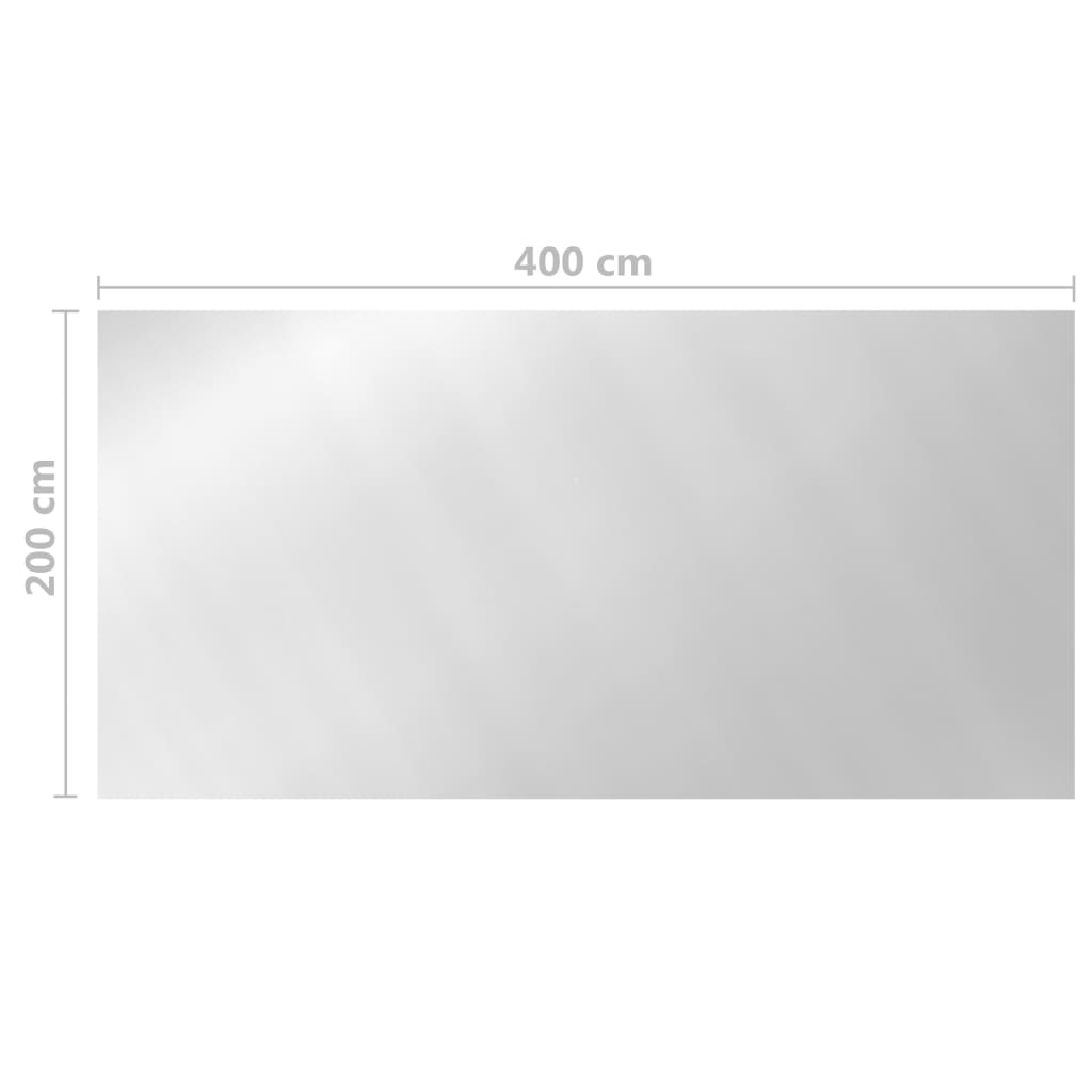 Zwembadhoes 400x200 cm PE zilverkleurig Zwembadhoezen & grondzeilen | Creëer jouw Trendy Thuis | Gratis bezorgd & Retour | Trendy.nl