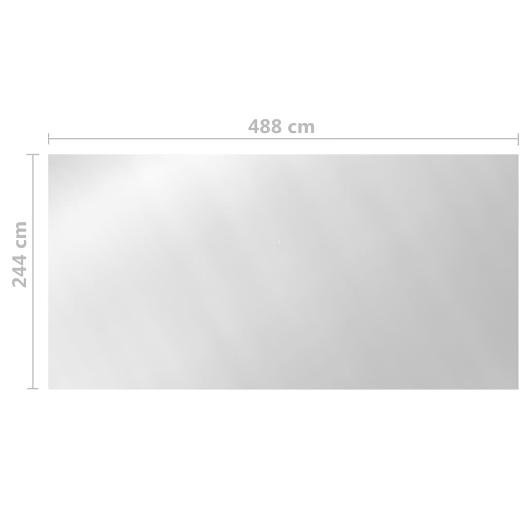 Zwembadhoes 488x244 cm PE zilverkleurig