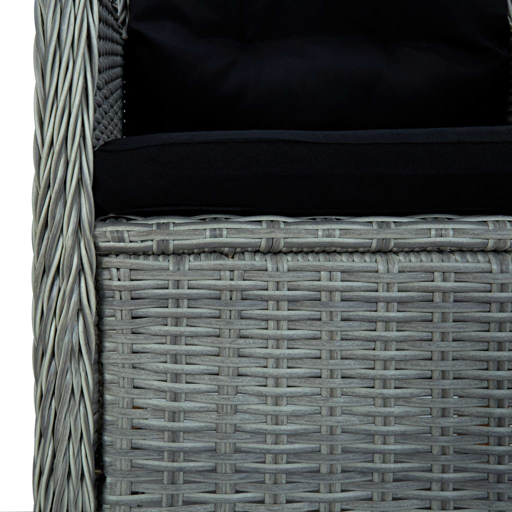 Tuinstoelen 2 st met kussens poly rattan lichtgrijs Tuinstoelen | Creëer jouw Trendy Thuis | Gratis bezorgd & Retour | Trendy.nl