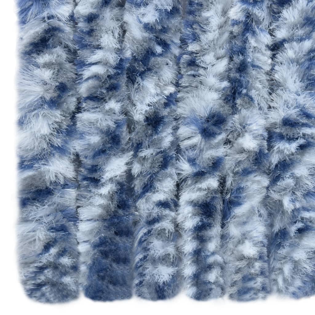 Vliegengordijn 56x200 cm chenille blauw en wit Raamhorren | Creëer jouw Trendy Thuis | Gratis bezorgd & Retour | Trendy.nl