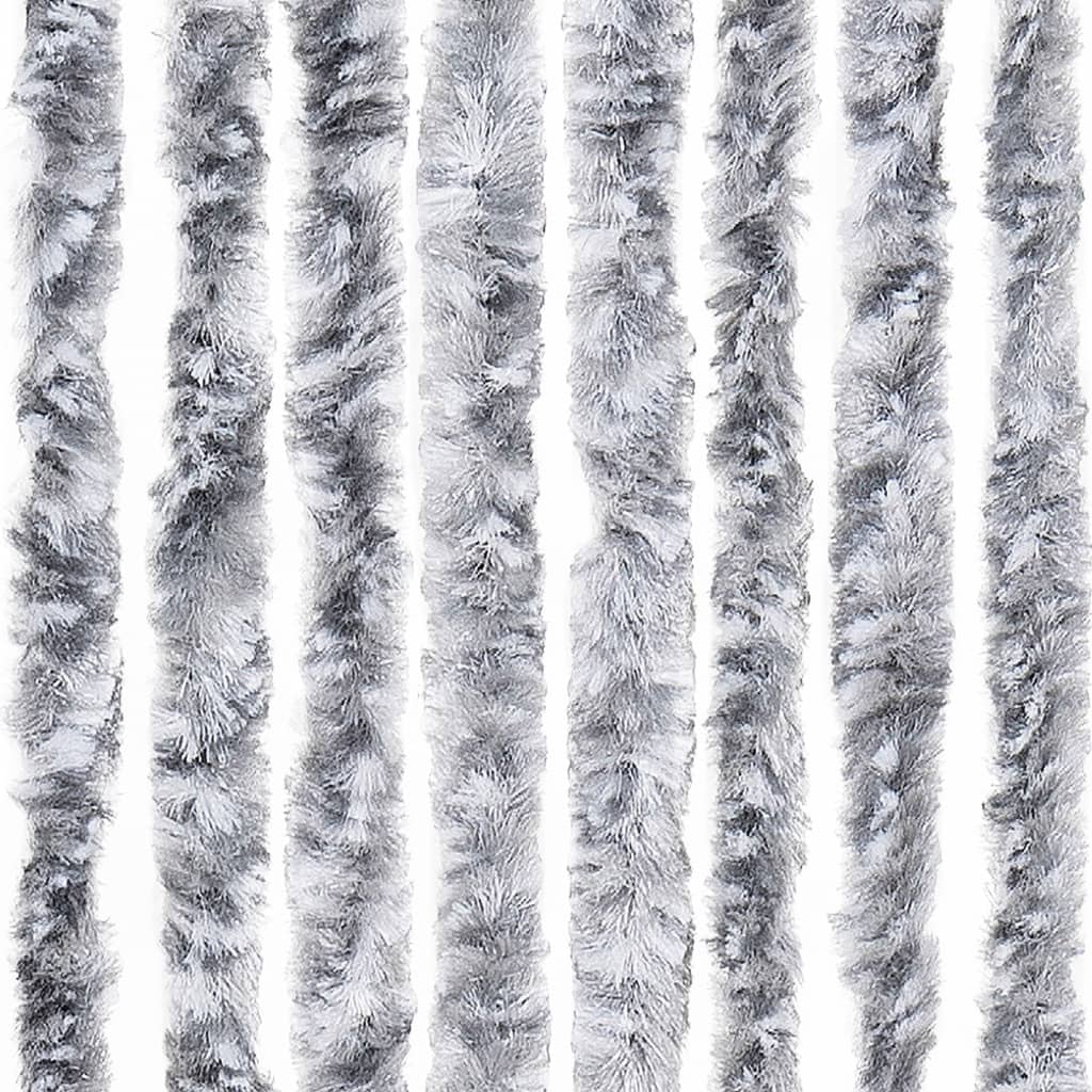 Vliegengordijn 56x200 cm chenille wit en grijs Raamhorren | Creëer jouw Trendy Thuis | Gratis bezorgd & Retour | Trendy.nl