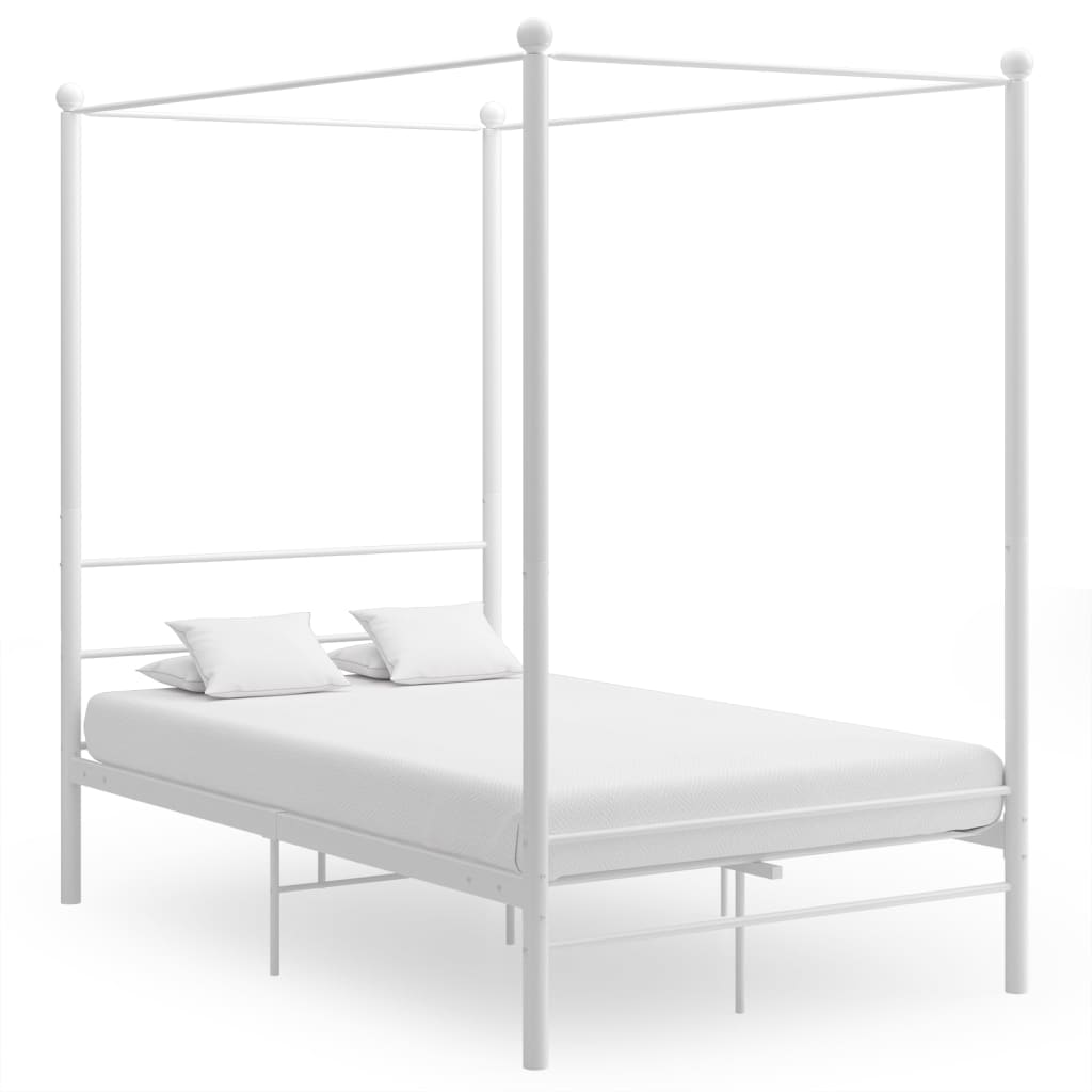 Hemelbedframe metaal wit 120x200 cm