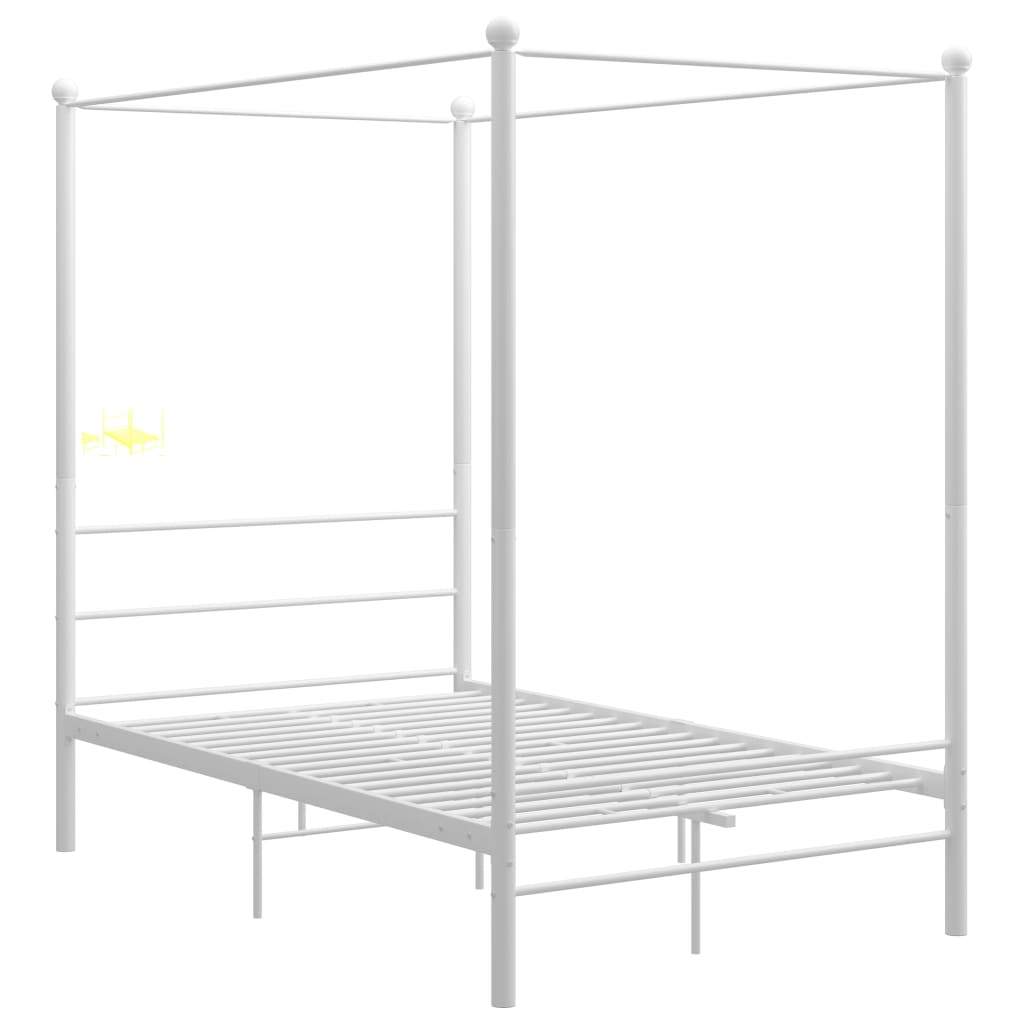 Hemelbedframe metaal wit 120x200 cm