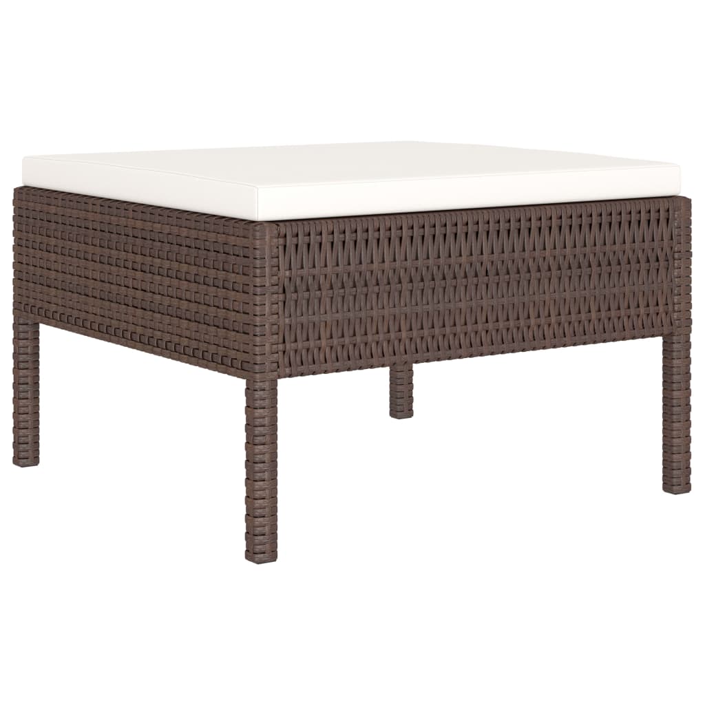 10-delige Loungeset met kussens poly rattan bruin Tuinsets | Creëer jouw Trendy Thuis | Gratis bezorgd & Retour | Trendy.nl