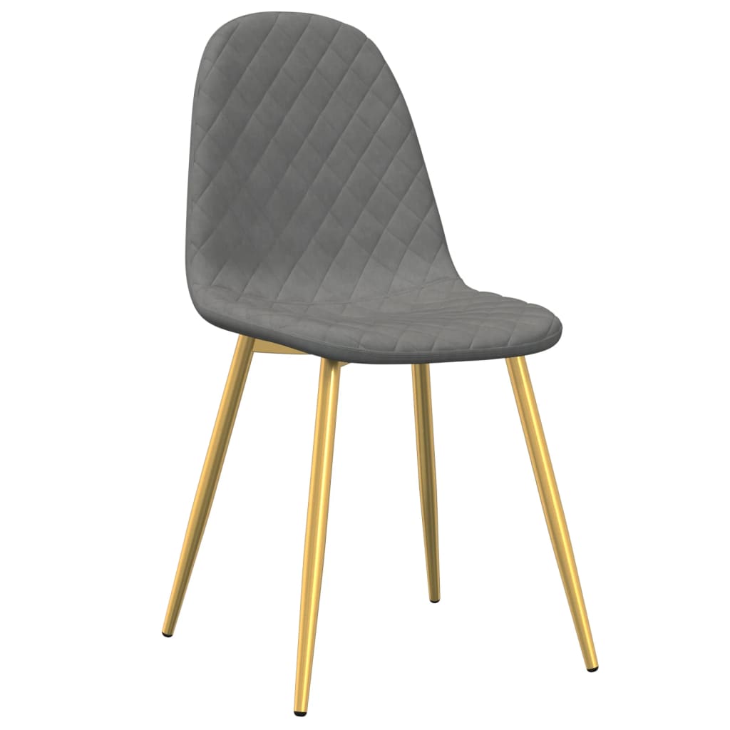 Eetkamerstoelen 2 st fluweel lichtgrijs Eetkamerstoelen | Creëer jouw Trendy Thuis | Gratis bezorgd & Retour | Trendy.nl