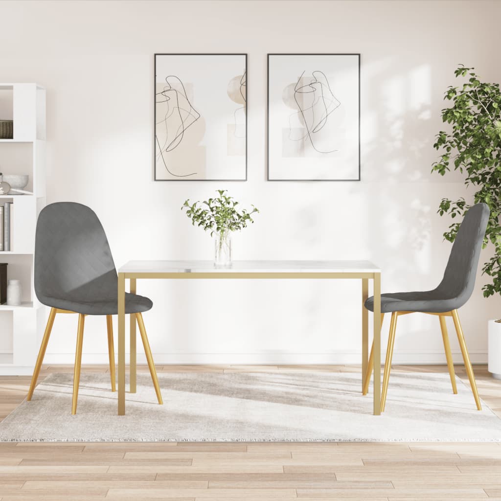 Eetkamerstoelen 2 st fluweel lichtgrijs Eetkamerstoelen | Creëer jouw Trendy Thuis | Gratis bezorgd & Retour | Trendy.nl