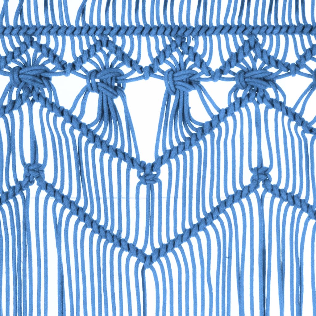Gordijn macramé 140x240 cm katoen blauw Gordijnen & vitrages | Creëer jouw Trendy Thuis | Gratis bezorgd & Retour | Trendy.nl