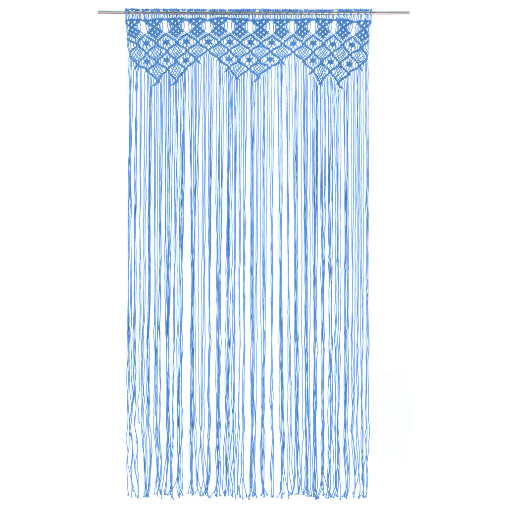 Gordijn macramé 140x240 cm katoen blauw Gordijnen & vitrages | Creëer jouw Trendy Thuis | Gratis bezorgd & Retour | Trendy.nl