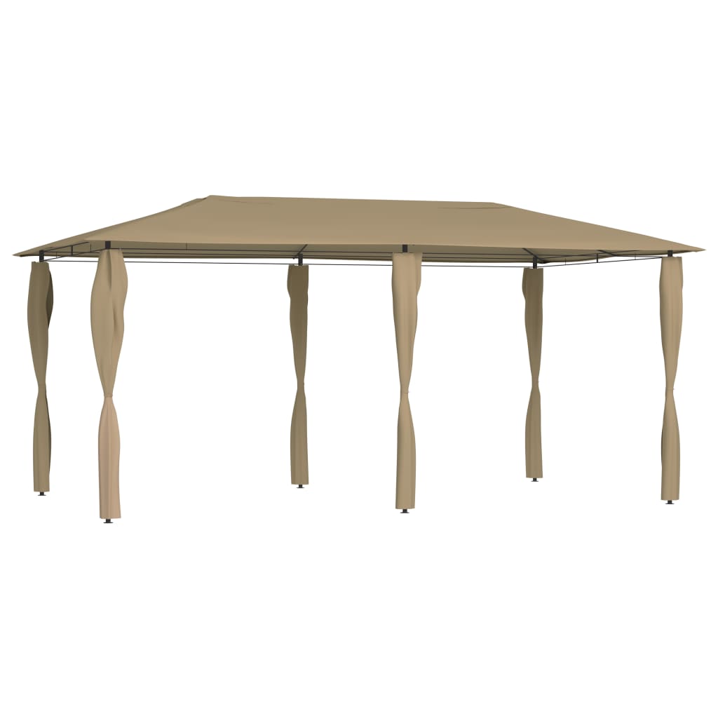 Prieel met paalhoezen 160 g/m² 2,98x5,3x2,59 m taupe Partytenten & prieëlen | Creëer jouw Trendy Thuis | Gratis bezorgd & Retour | Trendy.nl