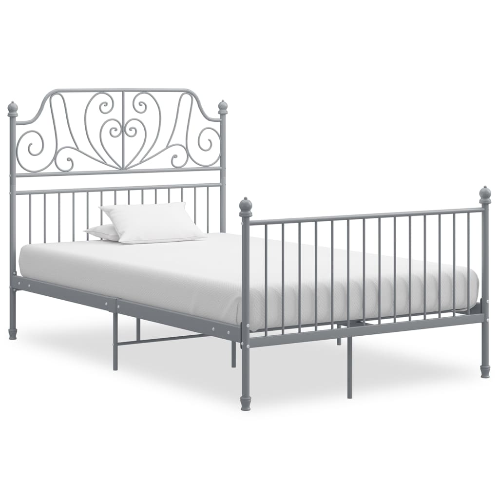 Bedframe metaal grijs 120x200 cm