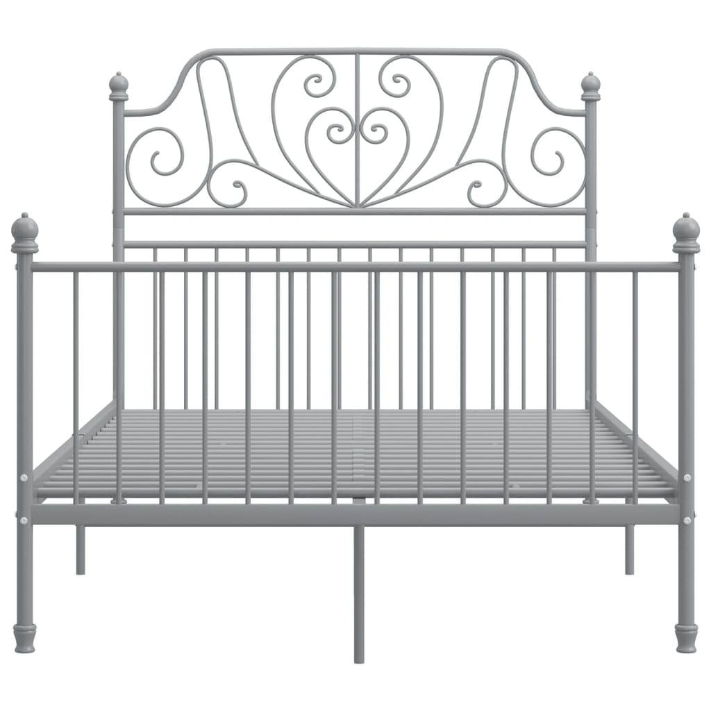 Bedframe metaal grijs 120x200 cm