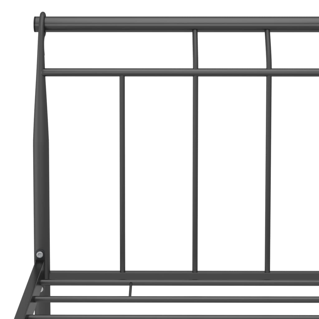 Bedframe metaal zwart 200x200 cm