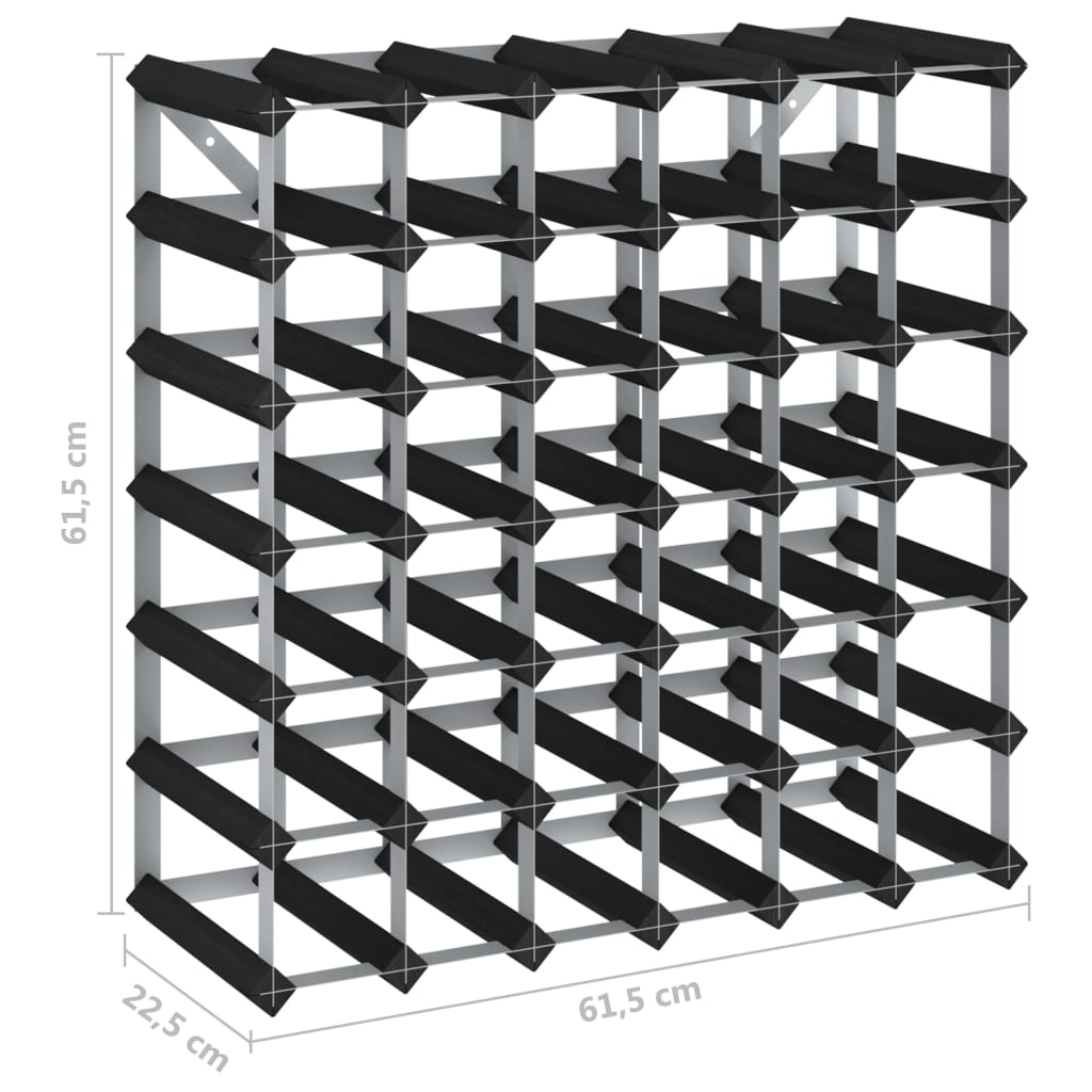 Wijnrek voor 42 flessen massief grenenhout zwart Wijnrekken | Creëer jouw Trendy Thuis | Gratis bezorgd & Retour | Trendy.nl