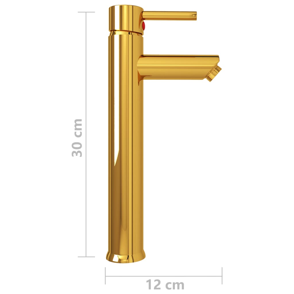 Badkamermengkraan 12x30 cm goudkleurig Mengkranen | Creëer jouw Trendy Thuis | Gratis bezorgd & Retour | Trendy.nl