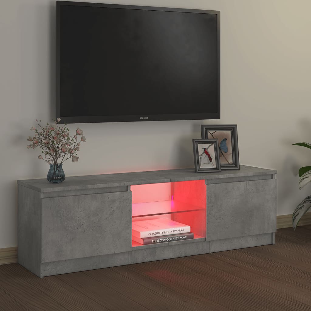 Modern Tv-meubel met Verlichting - 120x30x35,5 cm - Betongrijze Elegantie Tv-meubels | Creëer jouw Trendy Thuis | Gratis bezorgd & Retour | Trendy.nl