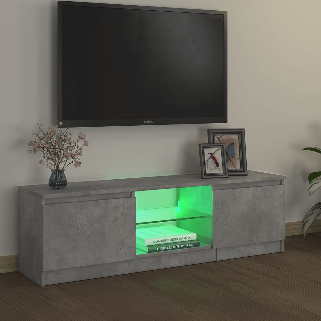 Modern Tv-meubel met Verlichting - 120x30x35,5 cm - Betongrijze Elegantie Tv-meubels | Creëer jouw Trendy Thuis | Gratis bezorgd & Retour | Trendy.nl