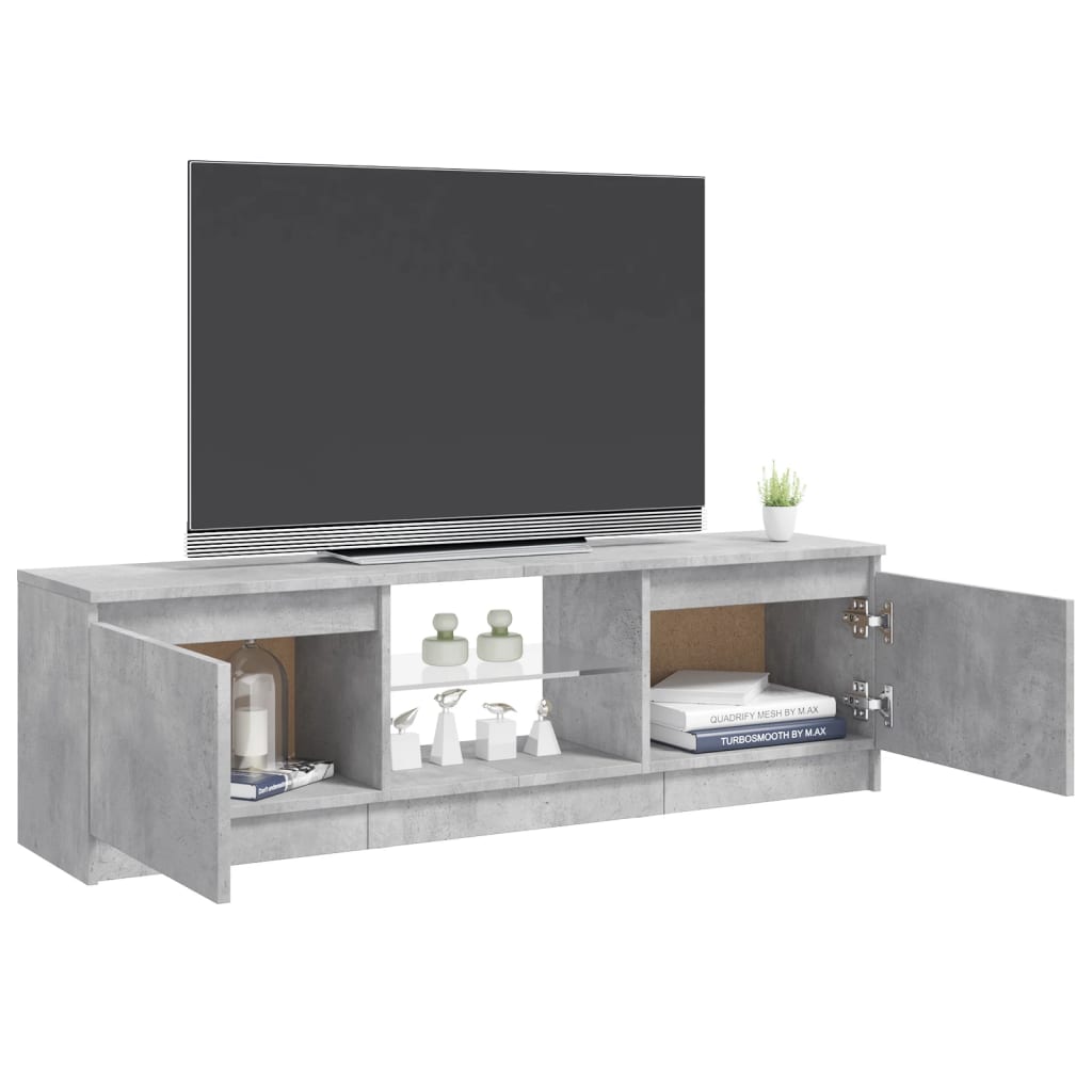 Modern Tv-meubel met Verlichting - 120x30x35,5 cm - Betongrijze Elegantie Tv-meubels | Creëer jouw Trendy Thuis | Gratis bezorgd & Retour | Trendy.nl