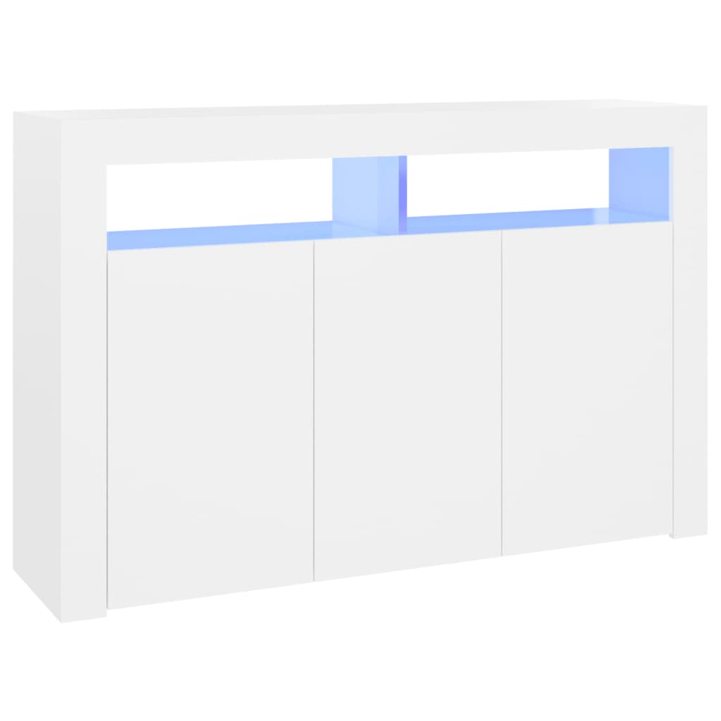 Dressoir met LED-verlichting 115,5x30x75 cm wit Dressoirs & buffetkasten | Creëer jouw Trendy Thuis | Gratis bezorgd & Retour | Trendy.nl