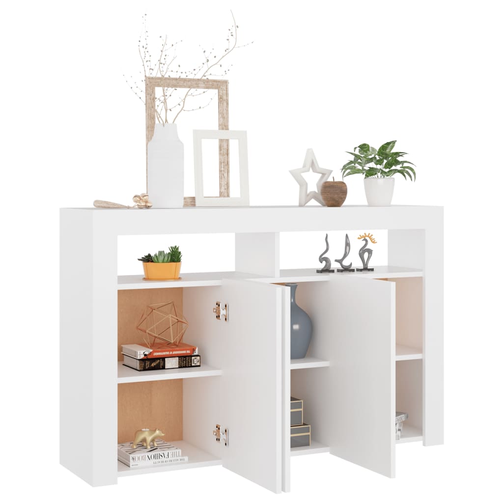 Dressoir met LED-verlichting 115,5x30x75 cm wit Dressoirs & buffetkasten | Creëer jouw Trendy Thuis | Gratis bezorgd & Retour | Trendy.nl