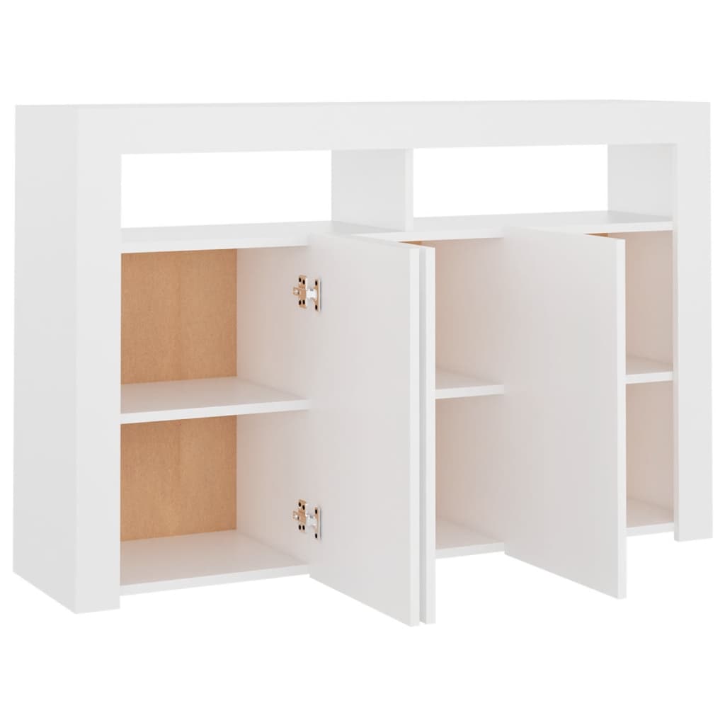 Dressoir met LED-verlichting 115,5x30x75 cm wit Dressoirs & buffetkasten | Creëer jouw Trendy Thuis | Gratis bezorgd & Retour | Trendy.nl