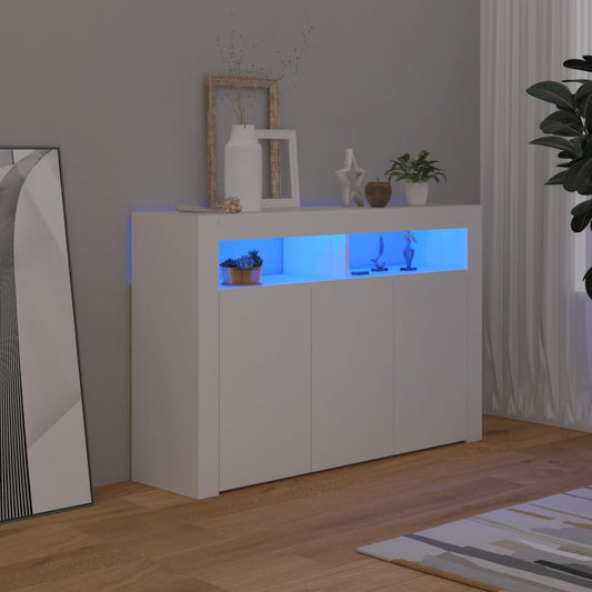 Dressoir met LED-verlichting 115,5x30x75 cm wit Dressoirs & buffetkasten | Creëer jouw Trendy Thuis | Gratis bezorgd & Retour | Trendy.nl