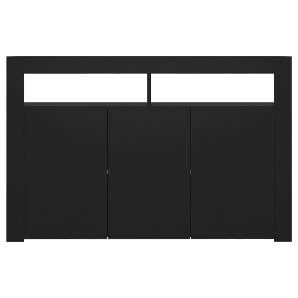 Dressoir met LED-verlichting 115,5x30x75 cm zwart Dressoirs & buffetkasten | Creëer jouw Trendy Thuis | Gratis bezorgd & Retour | Trendy.nl