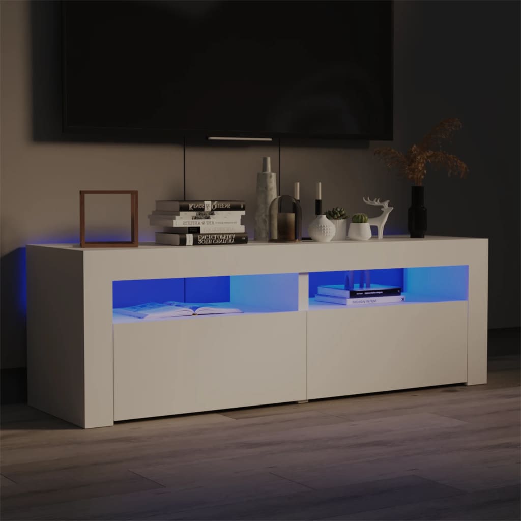 Tv-meubel met LED-verlichting 120x35x40 cm wit Tv-meubels | Creëer jouw Trendy Thuis | Gratis bezorgd & Retour | Trendy.nl