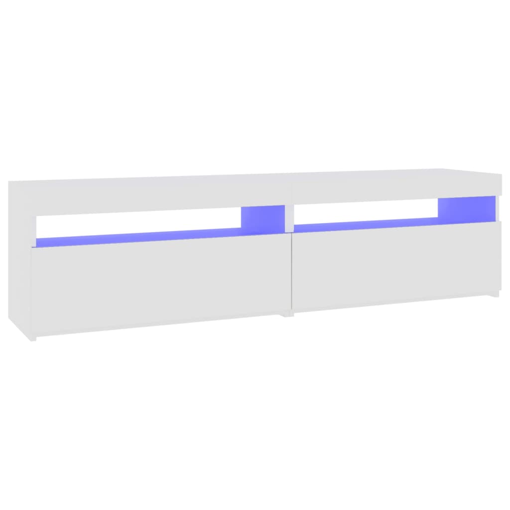 Tv-meubelen 2 st met LED-verlichting 75x35x40 cm hoogglans wit Tv-meubels | Creëer jouw Trendy Thuis | Gratis bezorgd & Retour | Trendy.nl