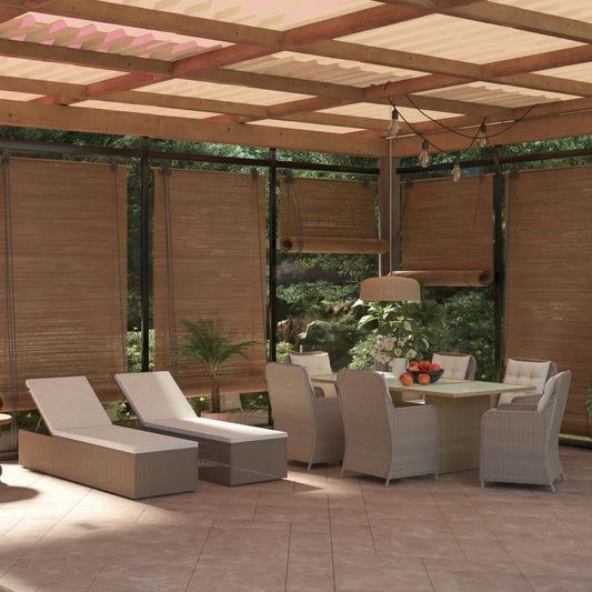 9-delige Tuinset poly rattan bruin