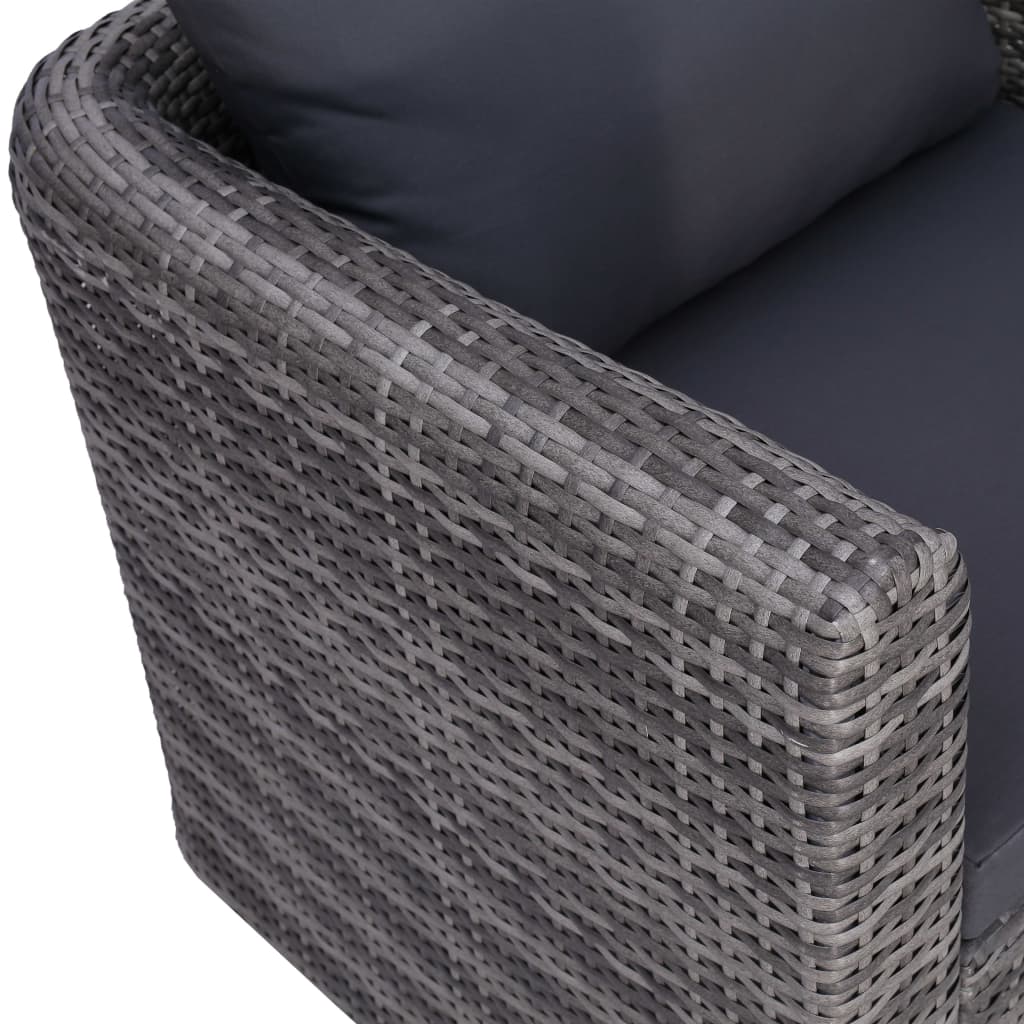 8-delige Loungeset met kussens poly rattan grijs Tuinsets | Creëer jouw Trendy Thuis | Gratis bezorgd & Retour | Trendy.nl