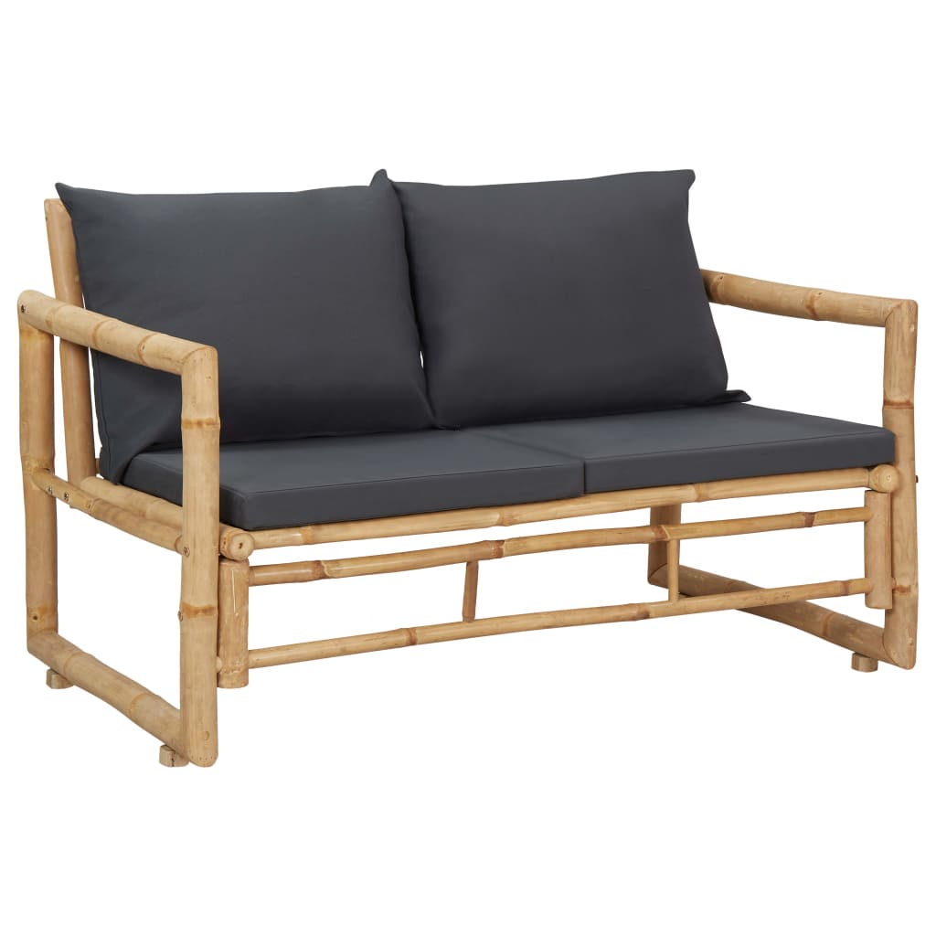 4-delige Loungeset met kussens bamboe Tuinsets | Creëer jouw Trendy Thuis | Gratis bezorgd & Retour | Trendy.nl