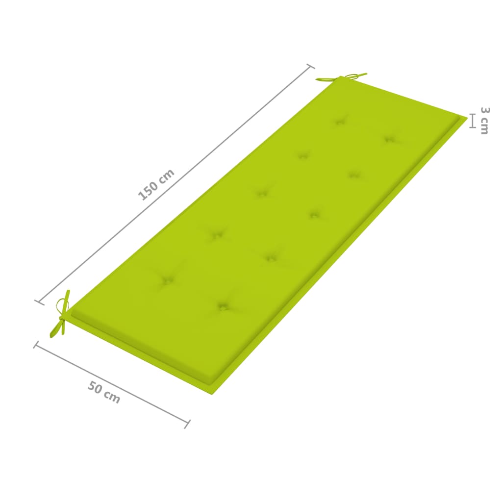 Tuinbank 3-zits met kussen 150 cm eucalyptushout grijs Tuinbanken | Creëer jouw Trendy Thuis | Gratis bezorgd & Retour | Trendy.nl