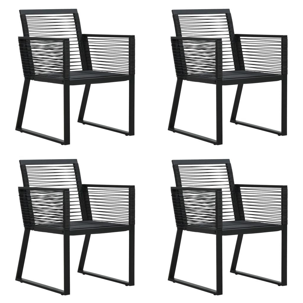 5-delige Tuinset PVC-rattan zwart Tuinsets | Creëer jouw Trendy Thuis | Gratis bezorgd & Retour | Trendy.nl