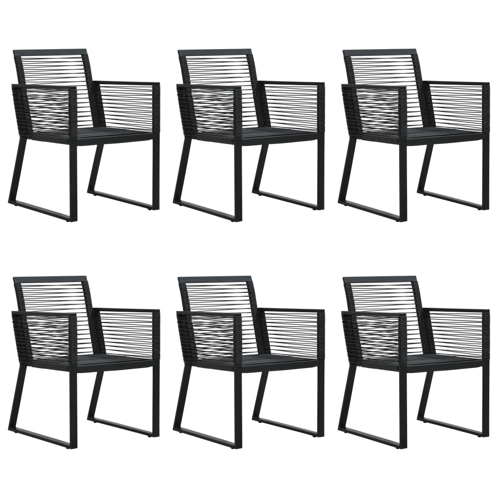 7-delige Tuinset PVC-rattan zwart Tuinsets | Creëer jouw Trendy Thuis | Gratis bezorgd & Retour | Trendy.nl