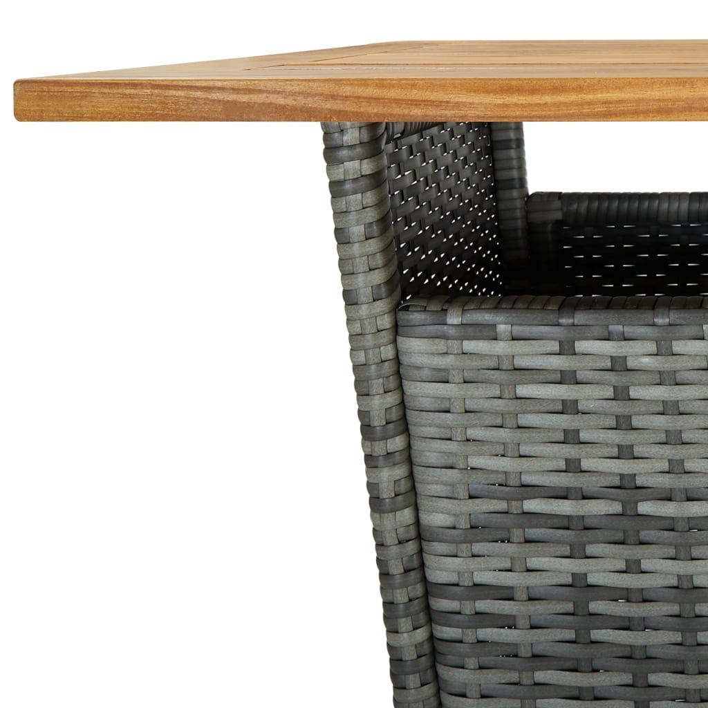 5-delige Tuinbarset met kussens poly rattan grijs Tuinsets | Creëer jouw Trendy Thuis | Gratis bezorgd & Retour | Trendy.nl