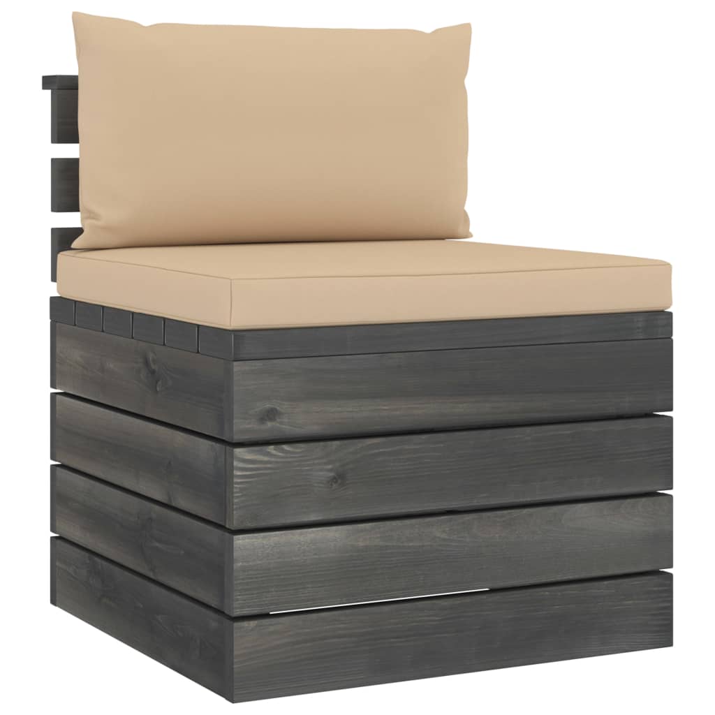 2-delige Loungeset met kussens pallet massief grenenhout Tuinsets | Creëer jouw Trendy Thuis | Gratis bezorgd & Retour | Trendy.nl