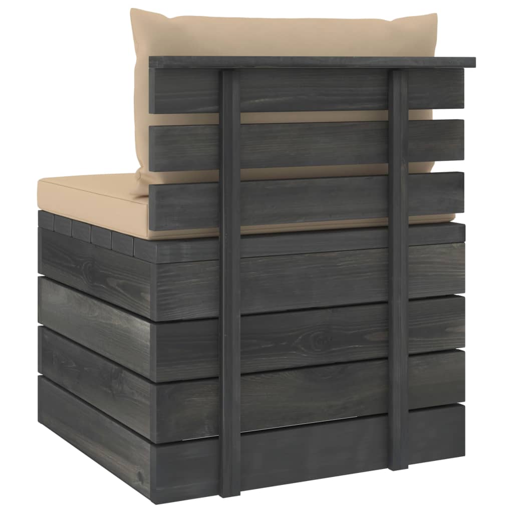 2-delige Loungeset met kussens pallet massief grenenhout Tuinsets | Creëer jouw Trendy Thuis | Gratis bezorgd & Retour | Trendy.nl